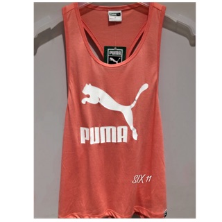 SIX PUMA 基本系列 LOGO 粉橘 挖背 休息背心 女款 57628711
