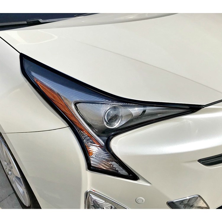 圓夢工廠 Toyota Prius 4代 XW50 2015~2018 改裝 烤漆黑 前燈框 頭燈框 大燈框 車燈框飾貼