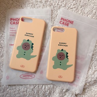 韓國 恐龍熊熊 可愛手機殼 iPhone8plus 硬殼 情侶手機殼