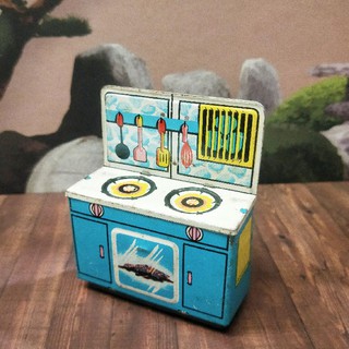 日本製 鐵皮 廚房 用品 瓦斯爐 擺飾 裝飾 玩具 公仔 稀少 收藏 日版