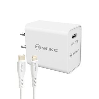 SEKC Apple MFI 原廠認證18W高速充電組SPD-R18 (包裝瑕疵) 贈品 行動電源1個