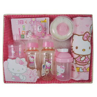 公司貨附提袋Hello Kitty 凱蒂貓滿月禮 寶寶奶瓶用品禮盒 彌月禮盒