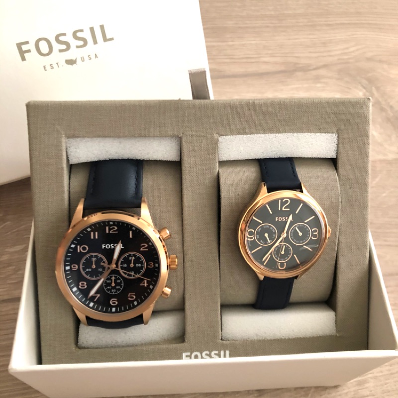 降價 降價  現貨一組 fossil 對錶 fossil 禮盒 美國🇺🇸正品