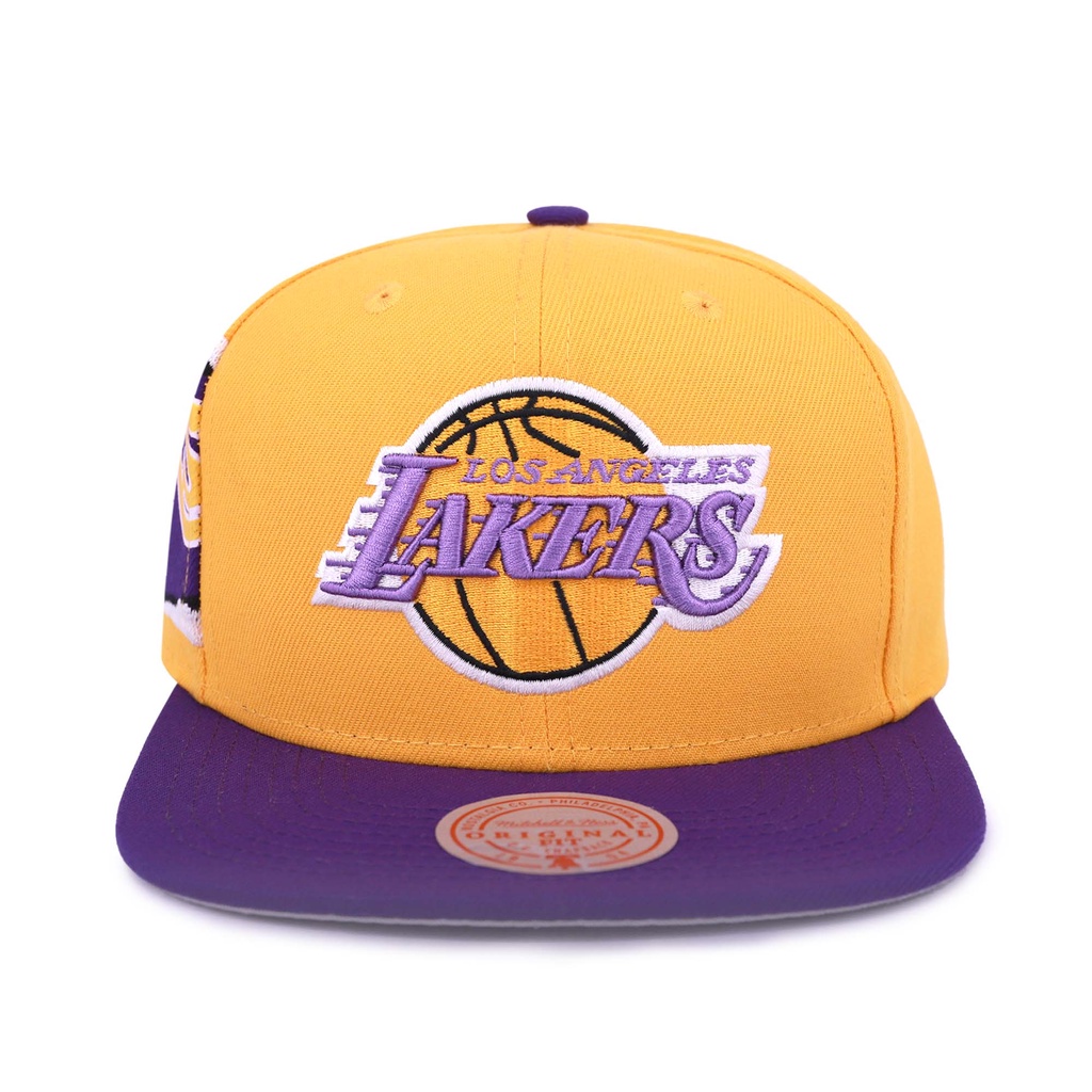 Mitchell & Ness NBA JUMBOTRON SNAPBACK HWC 球帽 湖人 紫黃