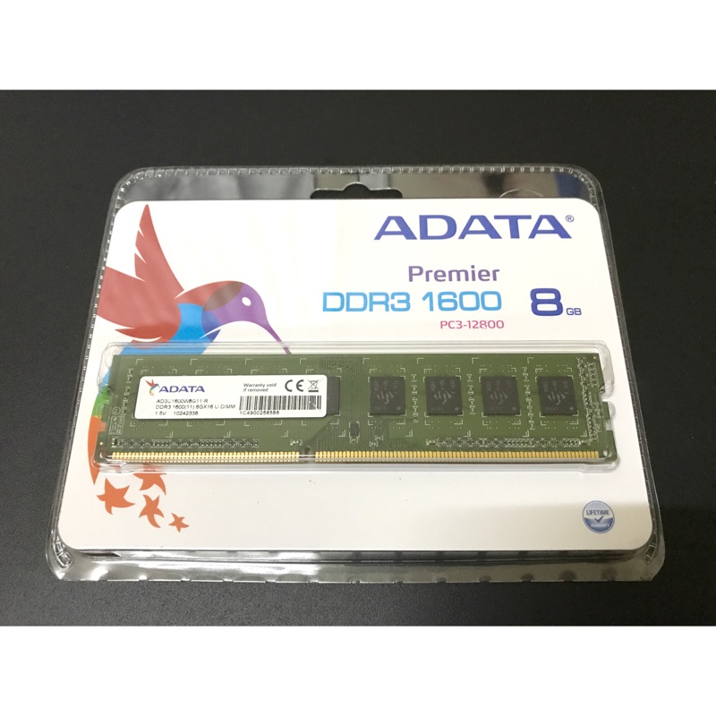 ADATA威剛 DDR3 1600 8g