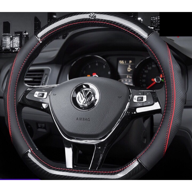 VW 方向盤套 真皮 polo golf tiguan Beetle passat T4 T5 caddy 碳纖 gti