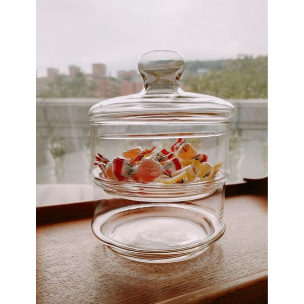 老木青 | 復古雙層玻璃盒 透明玻璃罐 首飾盒 糕點架 糖果罐