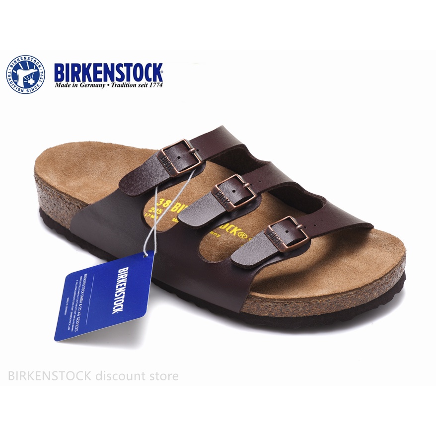 BIRKENSTOCK 勃肯佛羅里達男/女經典軟木亞光棕色拖鞋 34-46