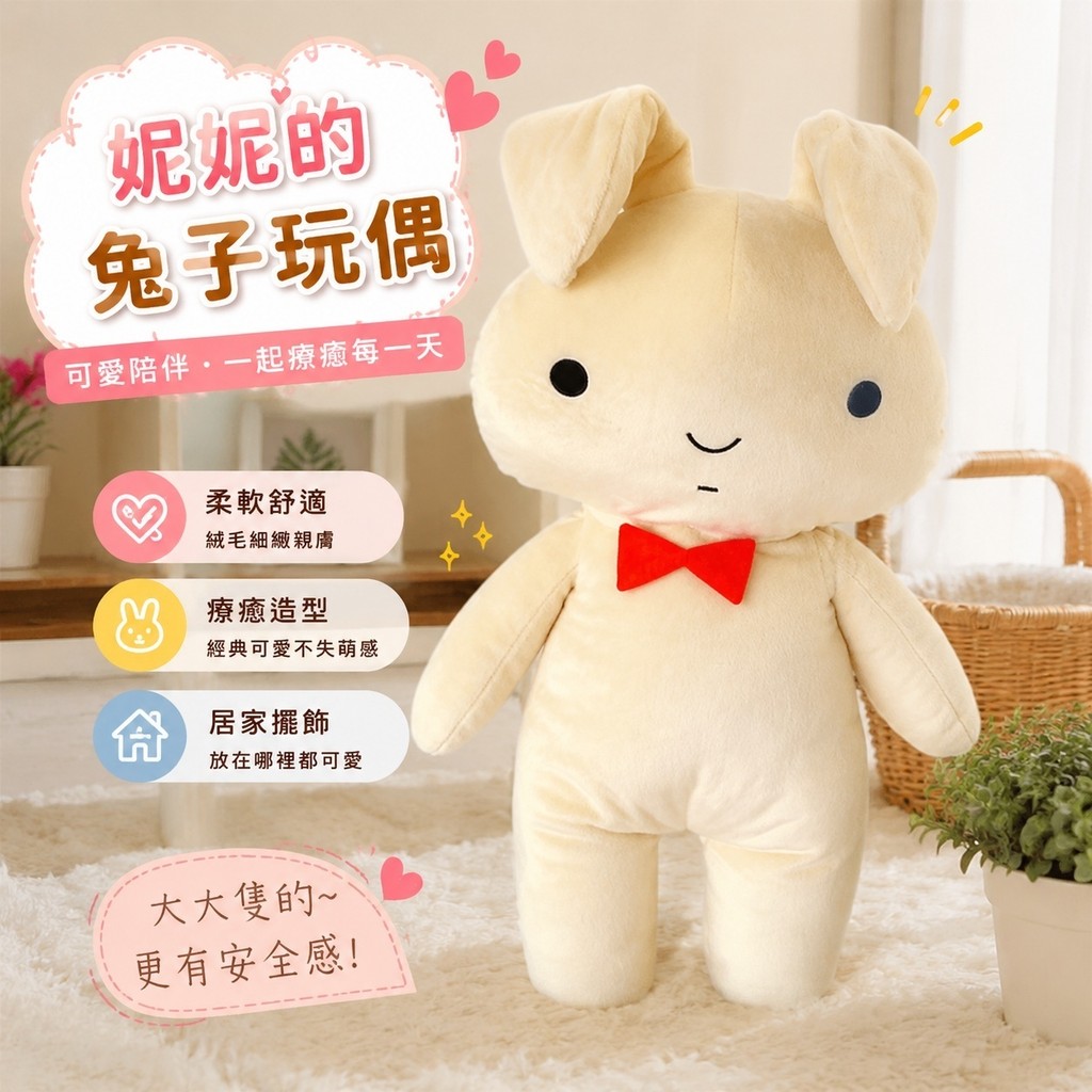 妮妮出氣兔 妮妮的兔子 蠟筆小新玩偶 抱枕 兔子娃娃 妮妮的挨揍兔子 蠟筆小新 妮妮的兔子 大只公仔 動漫毛絨公仔包郵C