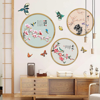 五象設計 中國風牆貼書房客廳沙發電視背景牆貼畫中式貼紙