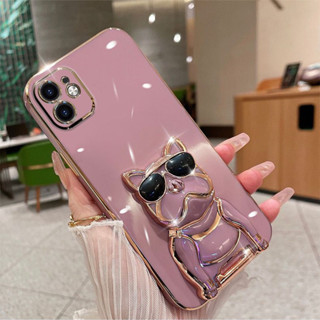 手機殼 iPhone 11 12 13 14手機殼 帶狗狗支架的手機殼