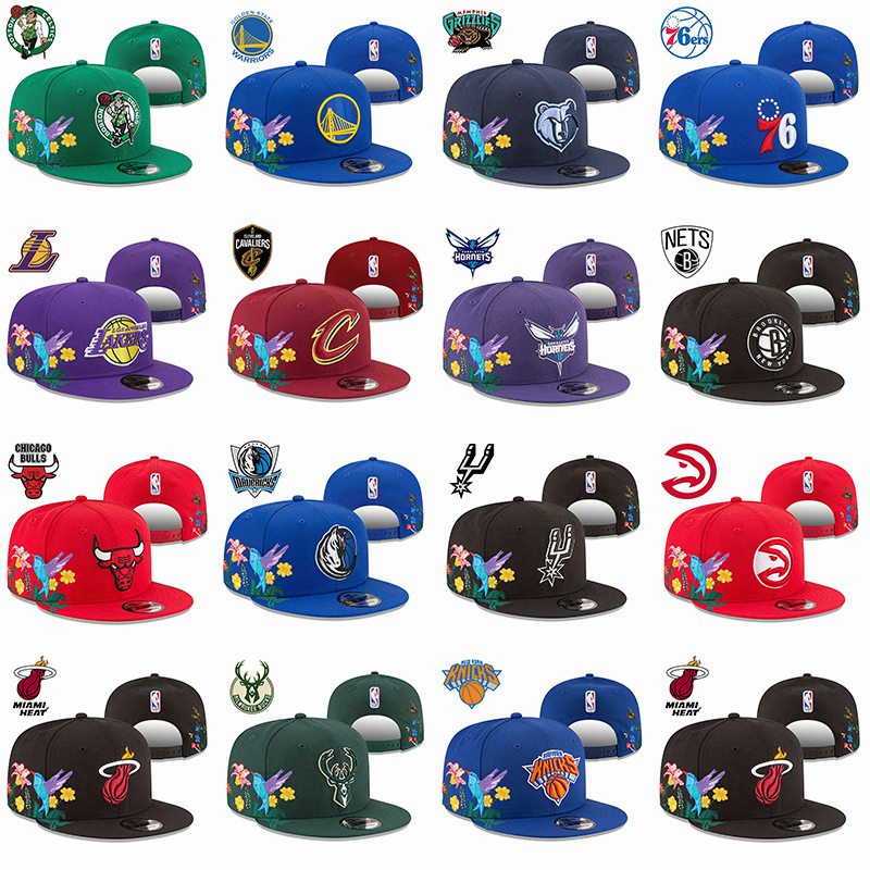 2023 NBA 28 球隊公牛隊大黃蜂湖人隊帽帽子運動帽可調節後扣帽純色帽