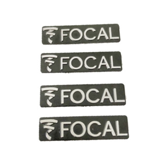 4 件 3D 金屬焦點鋁製汽車方向盤標誌貼紙音響揚聲器汽車貼紙汽車造型徽章標誌裝飾