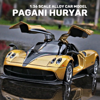 1:36 比例帕加尼 Huayra 合金汽車模型壓鑄汽車聲光汽車愛好者系列兒童生日金屬男孩玩具