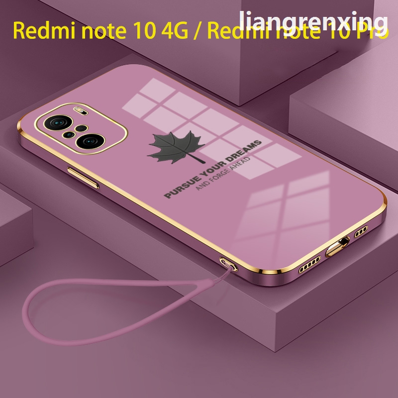 XIAOMI 外殼 REDMI NOTE 10 4G 手機殼軟殼電鍍矽膠防震保護套全新設計 DDFY01