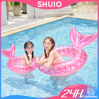 Shuio Kids美人魚游泳圈嬰兒充氣泳池圈兒童游泳圈玩具漂浮物