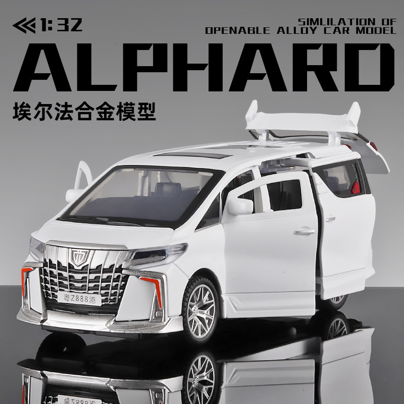 豐田 1/32 比例 TOYOTA ALPHARD 壓鑄合金迴力汽車收藏兒童玩具禮物