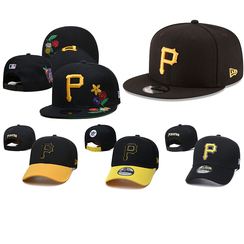MLB 匹茲堡海盜 球隊棒球帽 男女通用 可調整 電繡 彎簷帽平沿帽 嘻哈帽 運動帽 時尚帽子 5款式