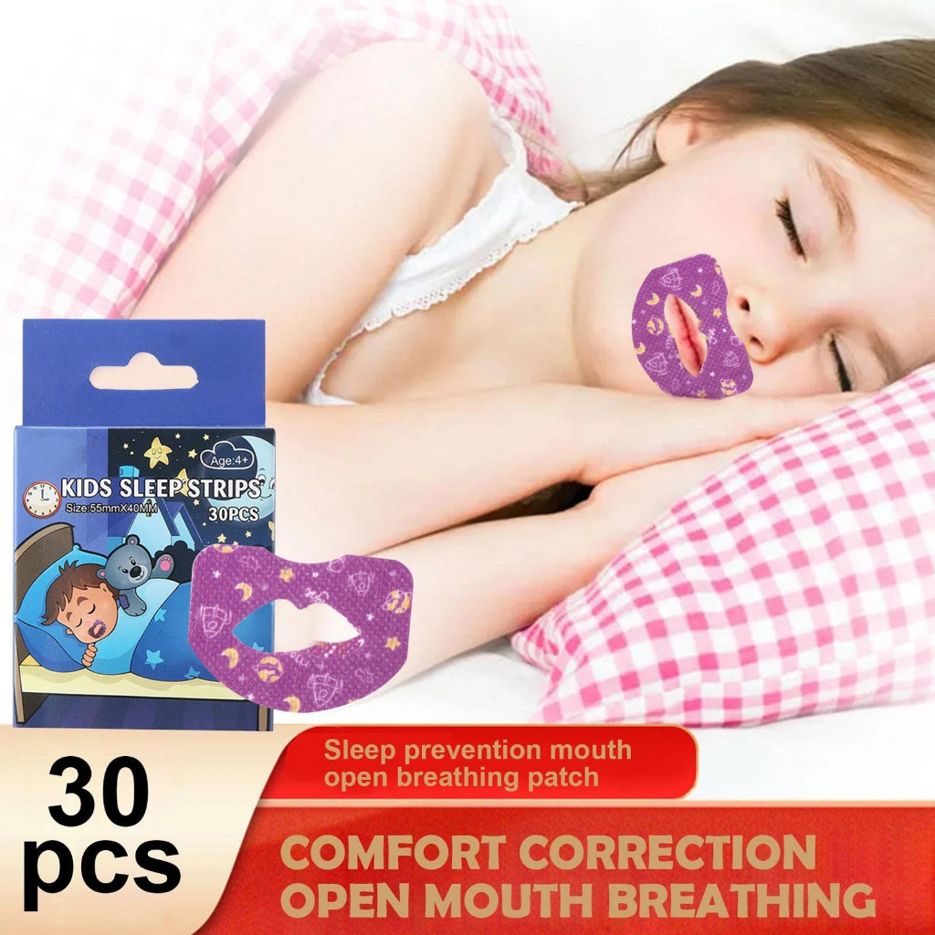 全新 30 件/盒兒童成人夜間睡眠唇鼻呼吸改善貼嘴矯正貼膠帶