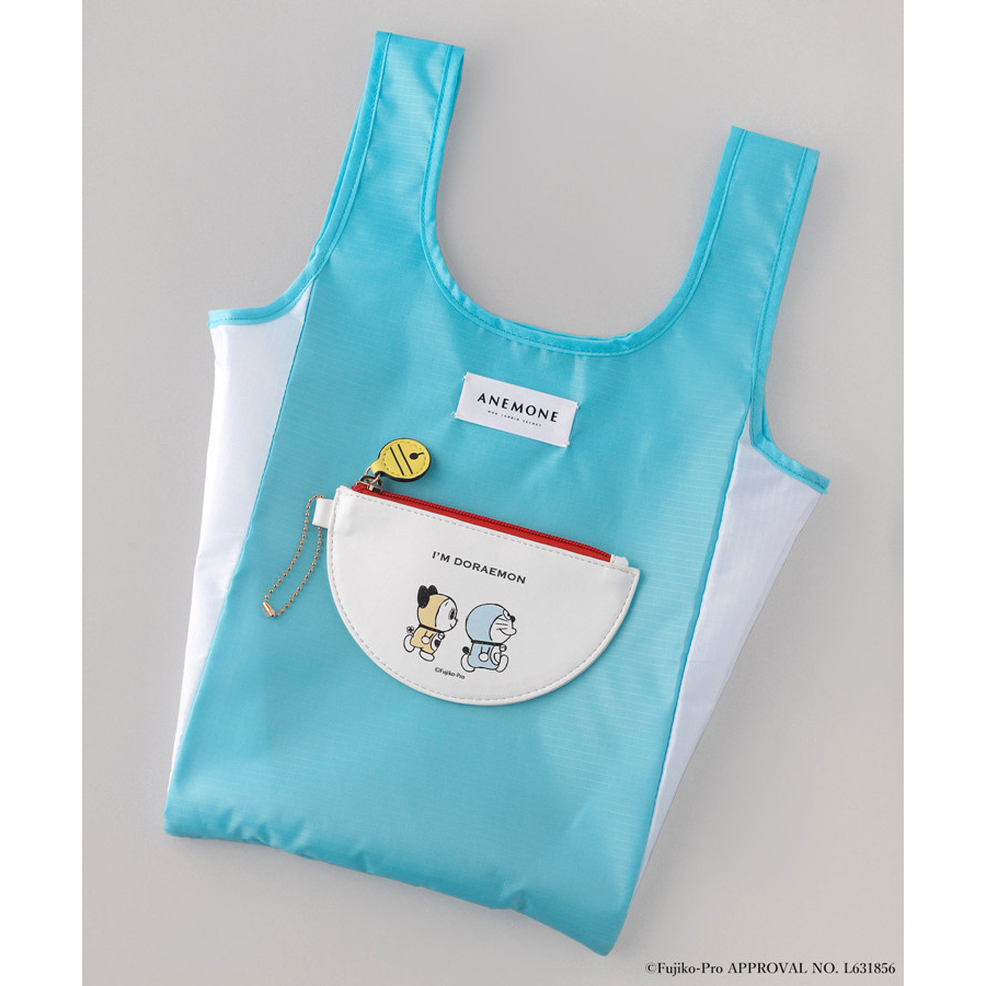 哆啦A夢購物袋 兩件組便攜折迭大容量袋環保袋手提旅行收納袋