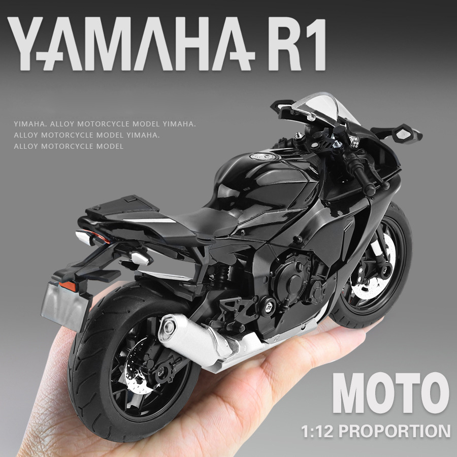 山葉 1:12 比例雅馬哈 R1 合金壓鑄摩托車模型帶燈光聲音收藏品