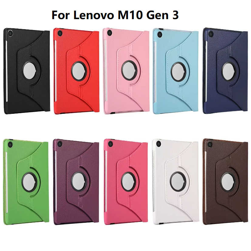 LENOVO 適用於聯想 Tab M10 Gen 3 10.1 英寸 2022 第 3 代皮革支架保護套 360 的平板