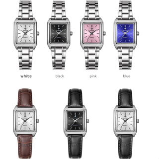 Wwoor 奢侈品牌女士手錶時尚長方形小手錶女士石英連衣裙女士手鍊腕錶-8850