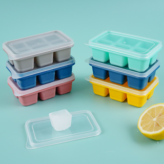 6格迷你冰塊托盤冰格模具矽膠/塑料製冰盒冰模