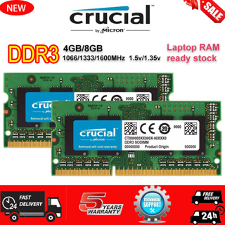 英睿達筆記本電腦 RAM DDR3/DDR3L 8GB 4GB 1333MHz 1600MHz 1066Mhz SODI