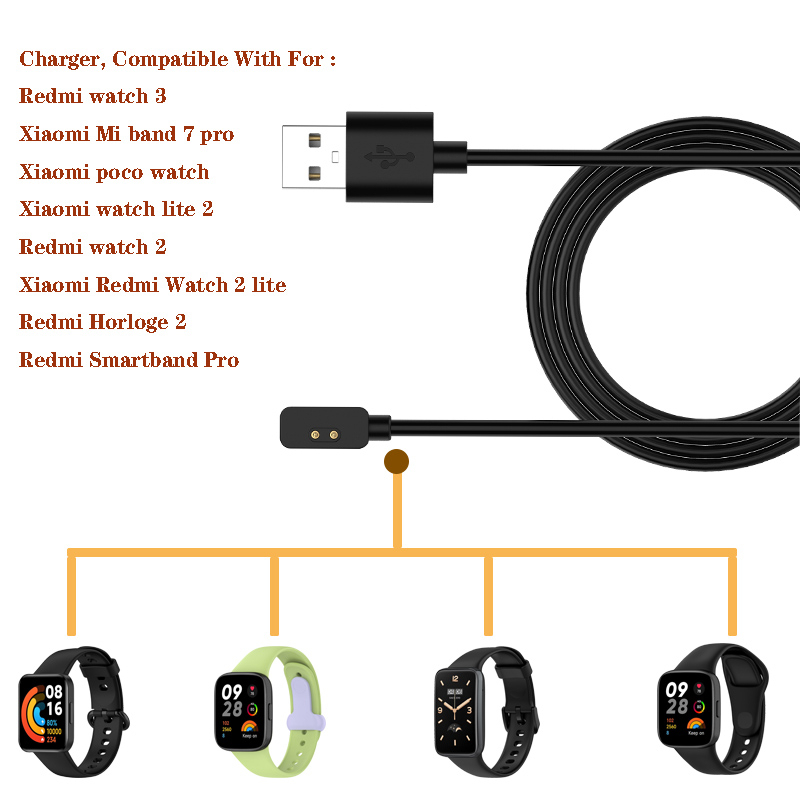 適用於小米手環 7 Pro USB 數據和底座充電器適用於 Redmi Watch 2/ 3 Lite / Horlog