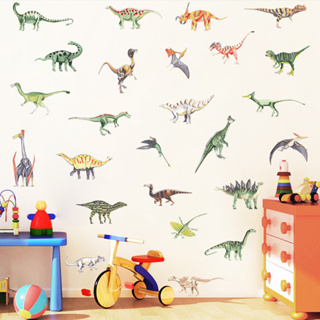 五象設計 卡通恐龍兒童臥室玄關商用牆面美化裝飾牆貼紙自粘