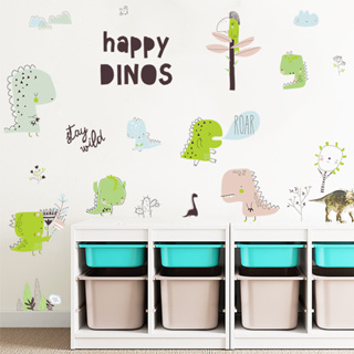 五象設計 新款卡通恐龍兒童房間臥室玄關牆面美化裝飾牆貼自粘