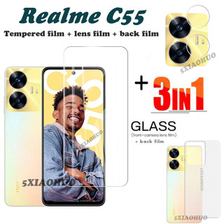 OPPO Realme C55鋼化玻璃Realme C33螢幕保護膜Realme C30 C30S C35相機鏡頭保護膜