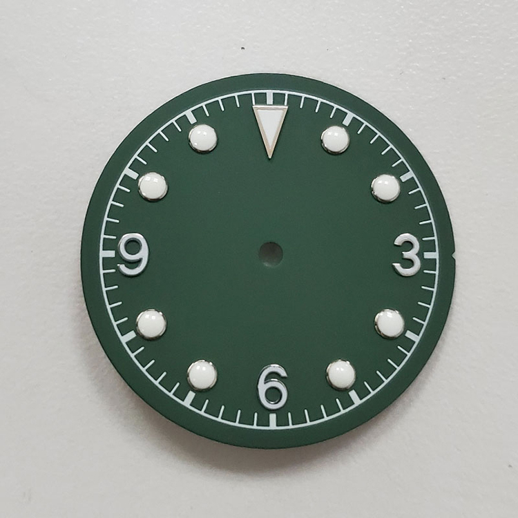 31mm綠色手錶錶盤綠色夜光手錶配件日本8215 8200 821A機芯珍珠2813 3804機芯