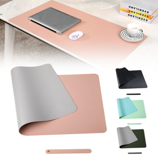 雙面便攜式大號鼠標墊遊戲玩家防水 PU 皮革桌墊電腦鼠標墊鍵盤桌面保護套適用於辦公室和家庭工作