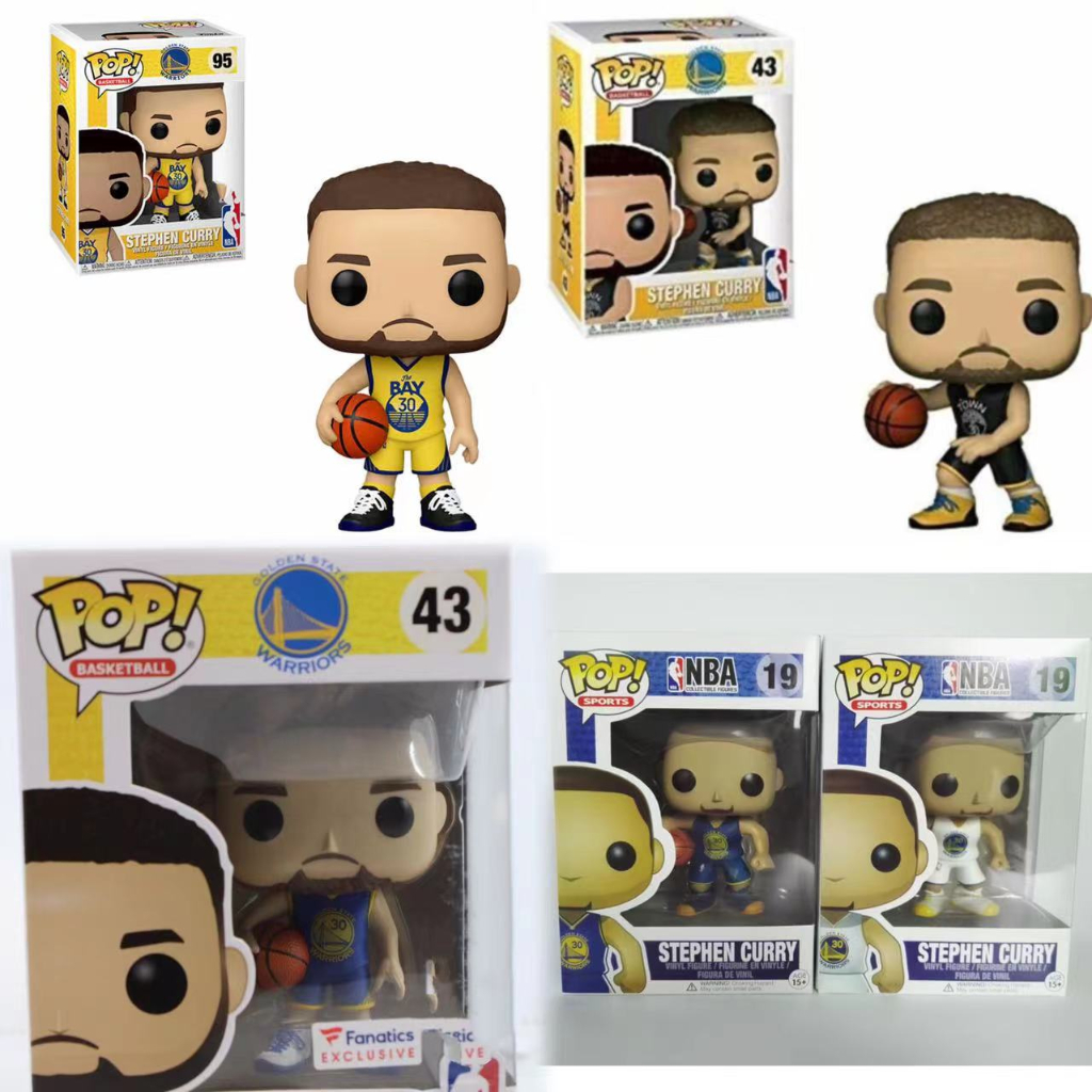 FUNKO POP公仔 NBA籃球手辦 斯蒂芬·庫裏系列模型 #19藍/白衣 #43限定版Curry擺件#95特殊版玩具