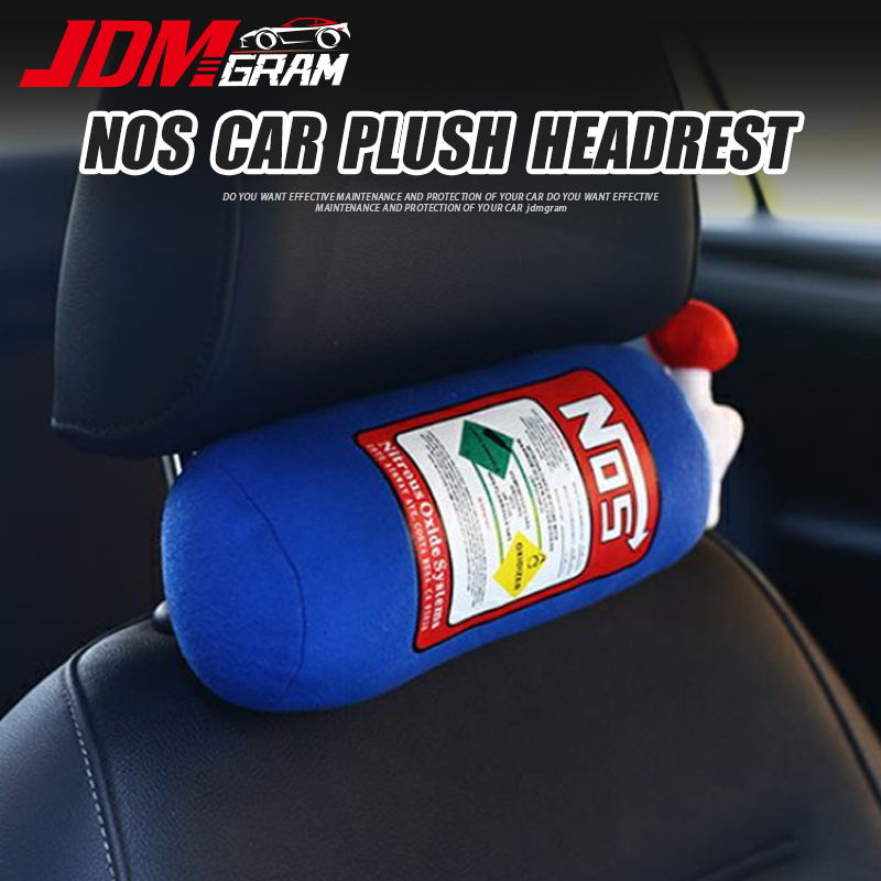 Jdmgram JDM/NOS 汽車頭枕枕頭汽車座椅 300* 90MM 毛絨枕頭賽車頸枕保護頭枕汽車內飾配件