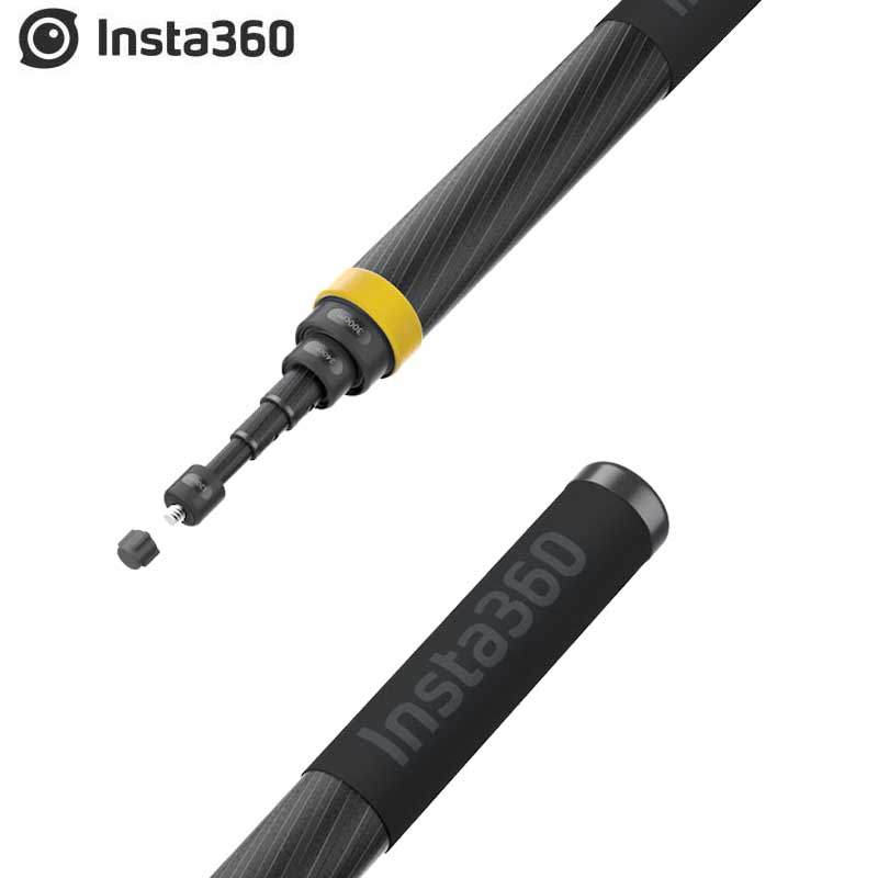 適用於 Insta360 X4/X3/Insta360 ACE Pro 3m 9.8ft 碳纖維加長版自拍杆適用於 ON