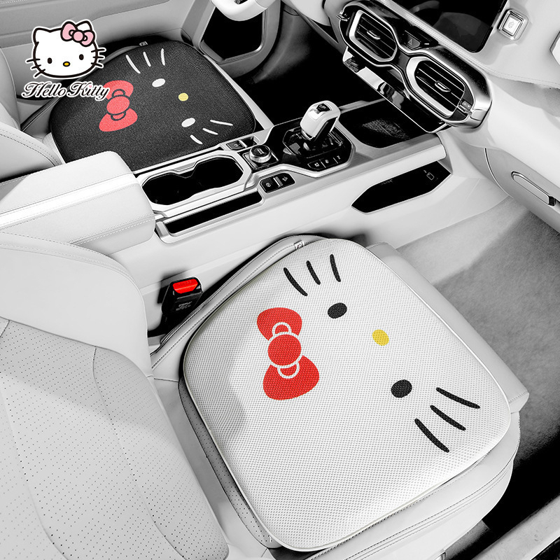 Hello Kitty可愛汽車坐墊夏季凝膠單片冰墊五座通用卡通涼墊