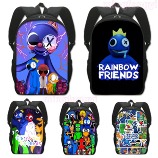 Rainbow Friends Roblox 彩虹朋友印花後背包 卡通雙肩包 男孩女孩小學生書包