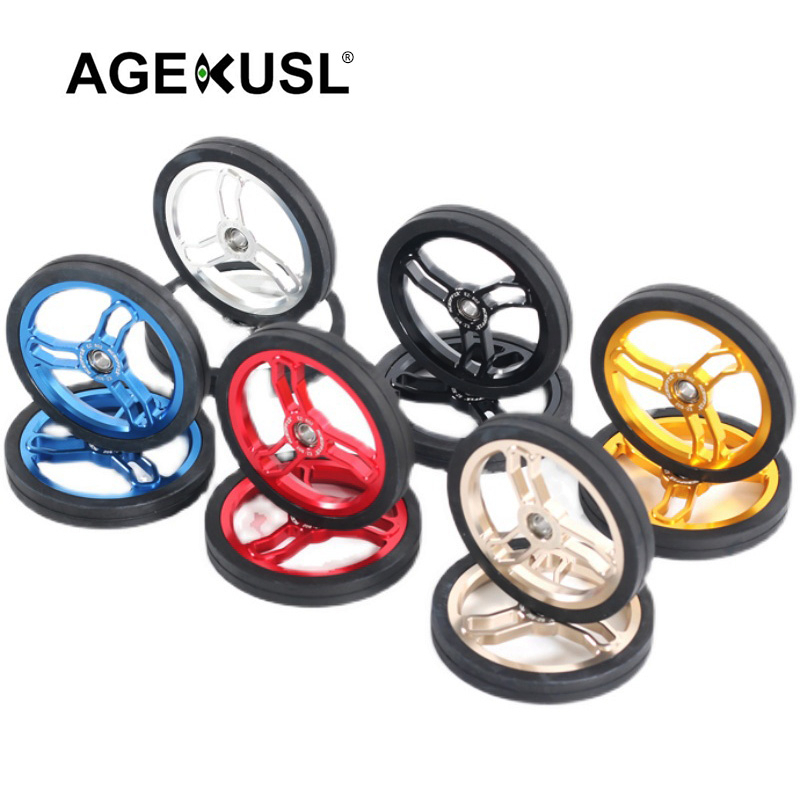 ACEOFFIX 自行車易行輪 Easywheel 腳踏車易行輪 滾輪 80mm易行輪用於Brompton折疊自行車