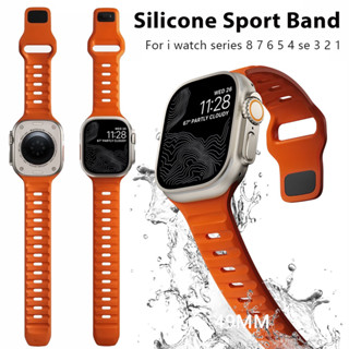 軟錶帶矽膠錶帶相容 Apple Watch ultra 8 7 6 5 4 3 44MM 45MM iWatch 42M