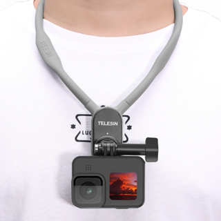 Telesin 升級版 磁吸掛脖支架項圈支架固定手機相機適配GoPro Insta360 Osmo Action MAX