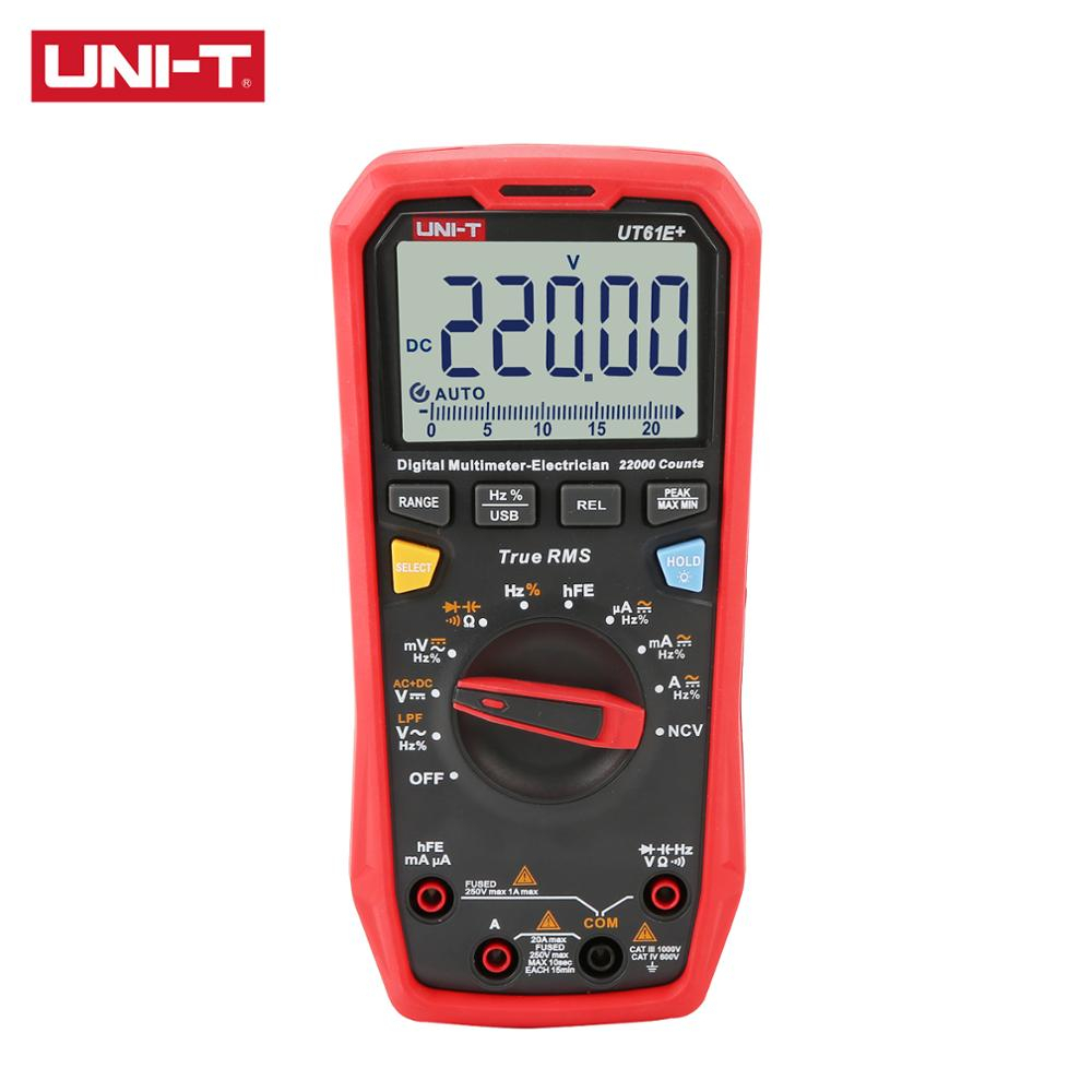 Uni-t UT61B+ UT61D+UT61E+ 數字萬用表測試儀交流直流電壓表電流表電阻電容頻率