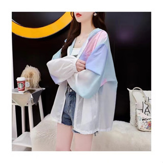 現貨下殺🛒連帽 防曬外套 衣服 女士 新款（更多爆款請移步賣場） 夏季 薄款 防紫外線 扎染 長袖 防曬 小外套