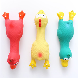 【PetBaby寵物精靈】狗狗慘叫雞發聲磨牙玩具 環保乳膠發洩雞 寵物乳膠發聲玩具 慘叫小雞慘叫雞