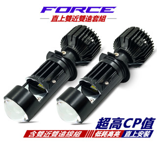 適用 YAMAHA FORCE 1.0 2.0 專用 LED魚眼套組 H7 LED大燈 雙近雙遠套組 LED魚眼大燈