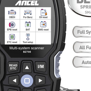 Ancel BZ700 專業 OBD2 掃描儀適用於梅賽德斯奔馳汽車代碼閱讀器 ABS SRS SAS TPMS 重置掃