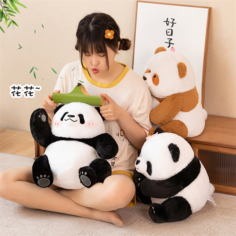正版速發 ！大熊貓 大熊貓娃娃 熊貓玩偶 熊貓公仔  可愛的熊貓 花花  萌蘭