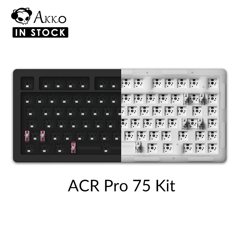 Akko ACR PRO 75 套件, 用於定制鍵盤, 背光熱插拔機械鍵盤 DIY 套件 ,75% 配列